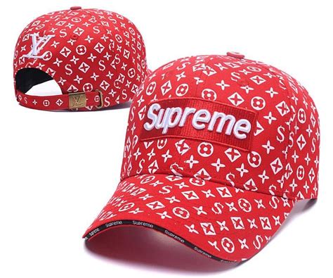 red supreme louis vuitton hat|supreme x louis vuitton queue.